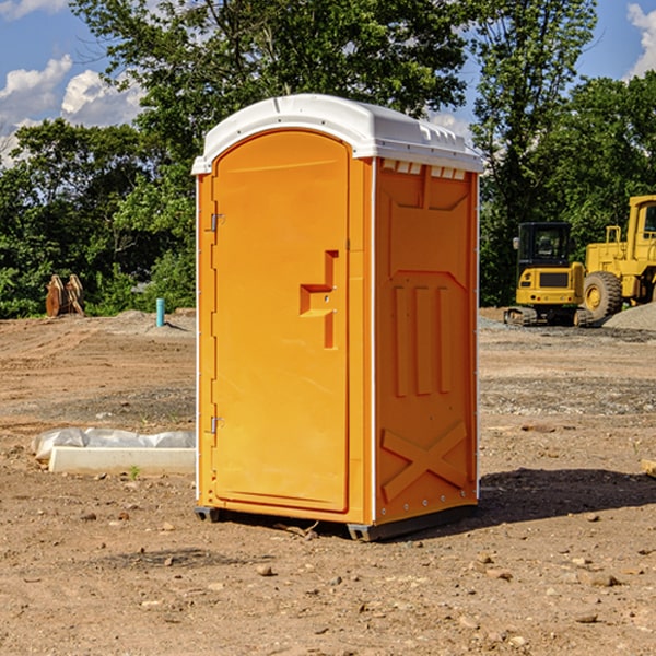 how often are the porta potties cleaned and serviced during a rental period in Castlewood